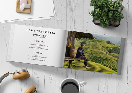 Southeast Asia Itinerary Page - Digital Photo Book Template