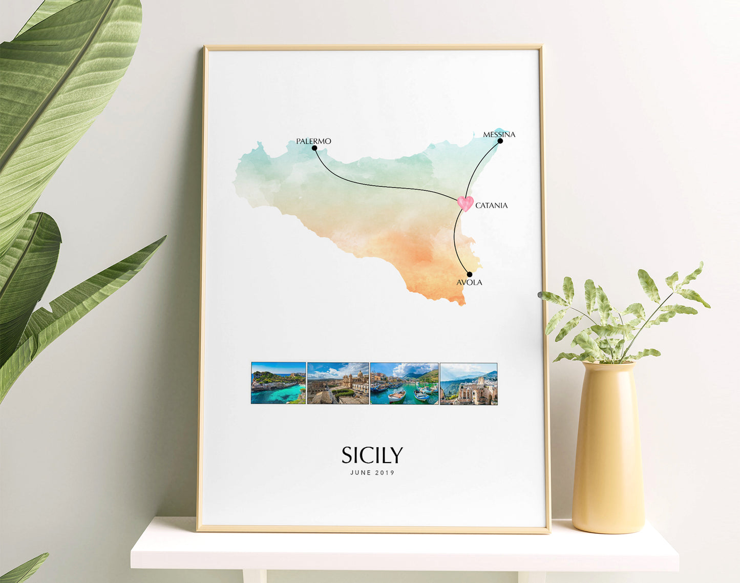 Silicy Custom Travel Map Poster