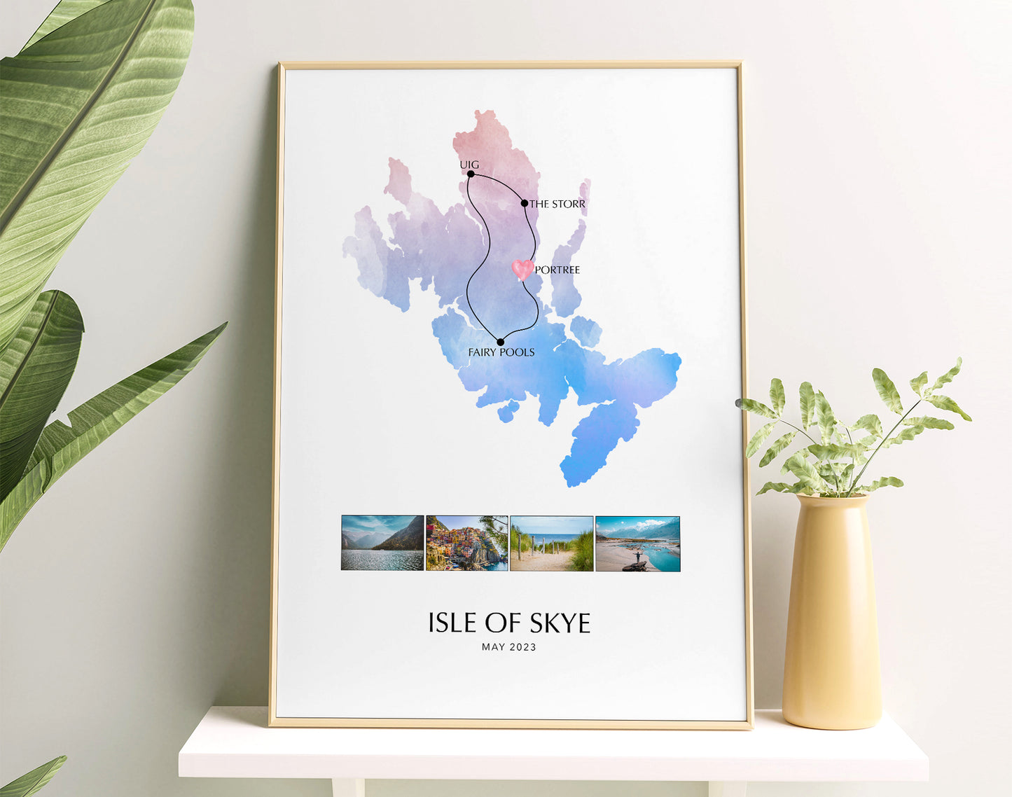 Isle of Skye Custom Travel Map Poster