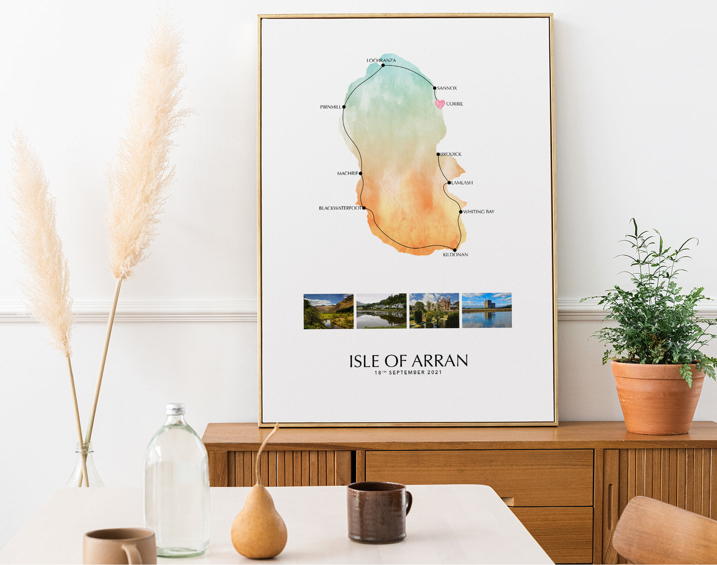 Isle of Arran Custom Travel Map Poster